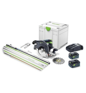 Scie circulaire à capot basculant sans fil HKC 55 5,0 EBI-Set-FSK 420 Festool