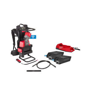 MXF CV BP-602 KIT - Aiguille vibrante sac à dos, 2 batteries 6Ah, tête de 38 mm, flexible de 2 m