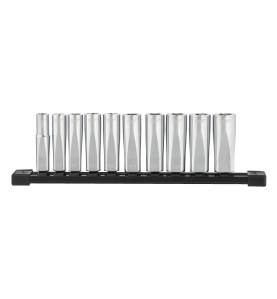 SET DOUILLE 6 PANS LONGUE 3/8" 10PC