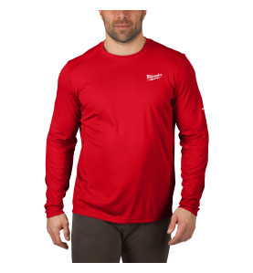 T-SHIRT WORKSKIN MANCHES-LONG ROUGE - TAILLE (S)