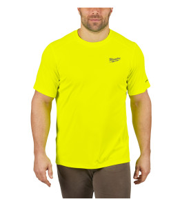 T-SHIRT WORKSKIN MANCHES-COURT JAUNE - TAILLE (XL).