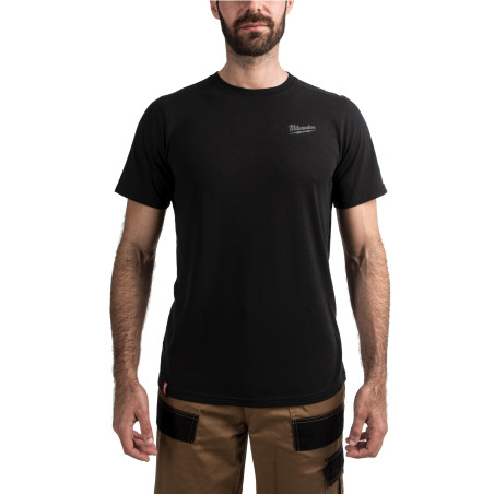 T-SHIRT HYBRID MANCHES-COURTES NOIR - TAILLE (M)