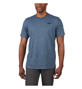 T-SHIRT HYBRID MANCHES-COURTES BLEU - TAILLE (L)