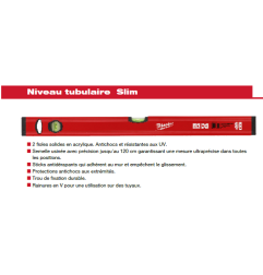 NIVEAU TUBULAIRE SLIM 200 CM