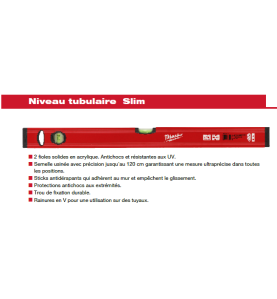 NIVEAU TUBULAIRE SLIM 200 CM