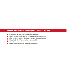 SET DE 15 CLÉS À CLIQUET MAXBITE À TÊTE FLEXIBLE