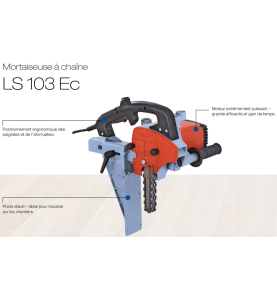 Mortaiseuse à chaîne LS 103 Ec avec garniture 28 x 35 x 100 mm