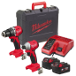 M18 BLCPP2A-402C - Pack 2 produits 18V composé de : M18 BLPDRC-0 + M18 BLIDRC-0 + 2 Batterie 4,0Ah Red Li-Ion + chargeur M12-18