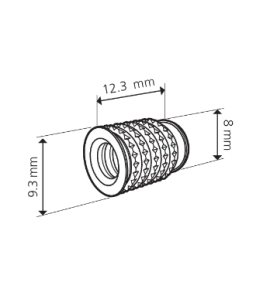 Cabineo insert M6x12.3 mm, 100 pièces, avec outil d'installation pour insert 