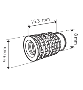 Cabineo insert M6x15.3 mm, 500 pièces, avec outil d'installation pour insert 