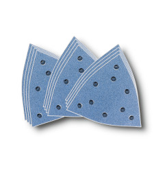 Set de feuilles abrasives perforées zircon 130mm - 4x Grain 40, 60, 80 - Pack de 12 rérérence 35222952110 Fein