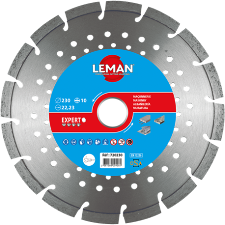 Disque Diamant Segments 125X22.2 Ht10 Multimatériaux ref 720125 Leman