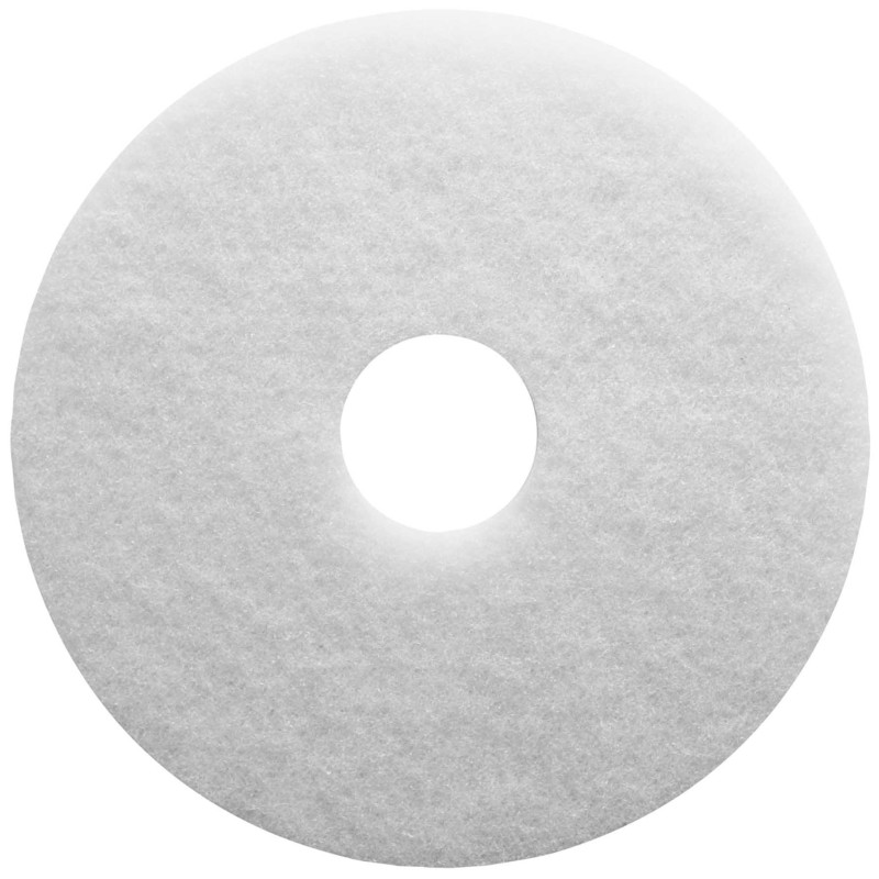 Disque Pad Fibre Polyester D.406 Blanc Polissage  ref 5240603 Leman