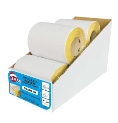 Vente de ROULEAU PAPIER 115 mm X 5 ml GR 40 CORINDON JAUNE Leman, numéro 7710 / mn_11605.040 à 9,16 €HT soit 10,99 €TTC. 