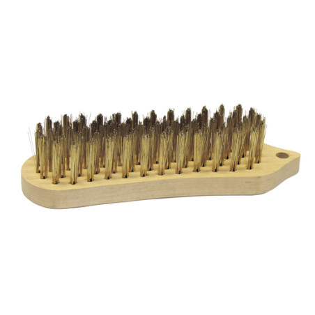 Vente de BROSSE MANUELLE FORME VIOLON 210X170x35 FIL acier laitonné droit Leman, numéro 9375 / mn_710.201 à 4,99 €HT soit 5,99 €