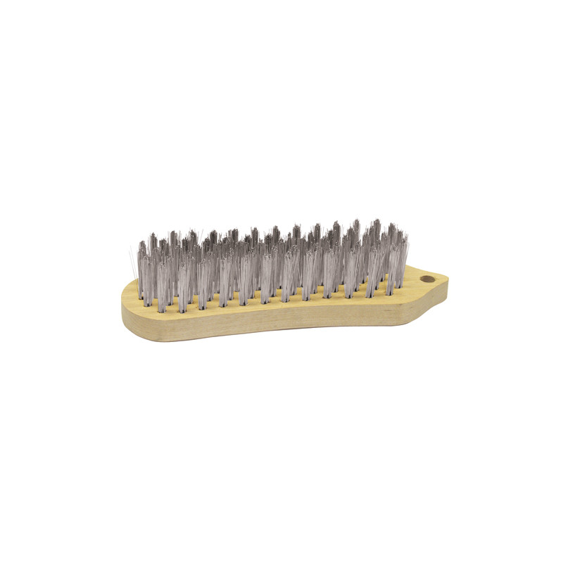 Brosse Forme Violon 200X150X30 Fil 0.30 Inox Droit Manuelle ref 710.203 Leman