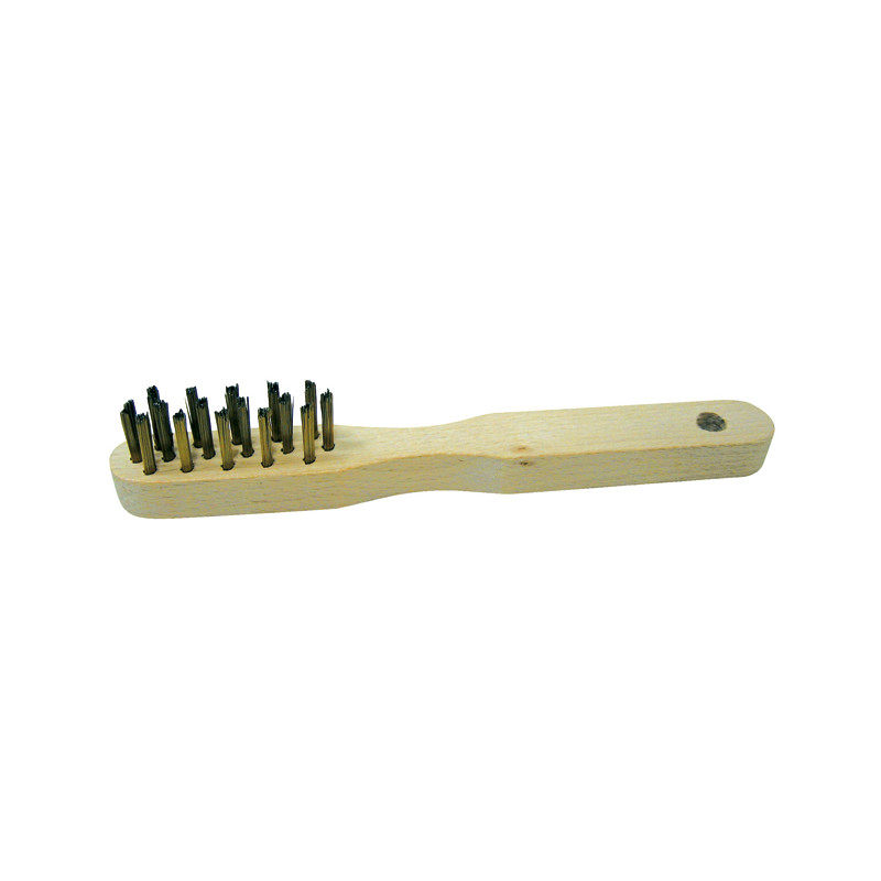 Brosse Bougie 200X45X18 Fil 0.20 Acier Laitonne Dr Manuelle ref 7150.180 Leman