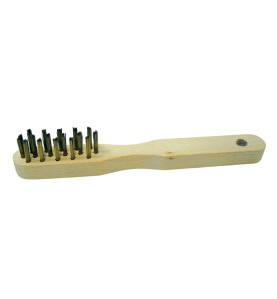 Vente de BROSSE MANUELLE BOUGIE 200x45x18 FIL 0.20 acier laitonné droit Leman, numéro 9379 / mn_7150.180 à 2,08 €HT soit 2,49 €T