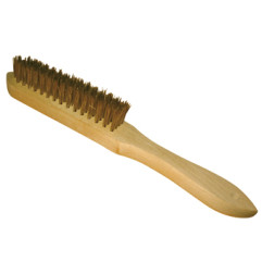 Vente de BROSSE MANUELLE MANCHE BOIS 295x145x25 FIL 0.30 acier laitonné droit Leman, numéro 9380 / mn_720.291 à 3,74 €HT soit 4,