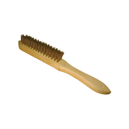 Vente de BROSSE MANUELLE MANCHE BOIS 295x145x25 FIL 0.30 acier laitonné droit Leman, numéro 9380 / mn_720.291 à 3,74 €HT soit 4,