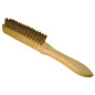 Brosse Manche Bois 295X145X25 Fil 0,30 Acier Lait Manuelle ref 720.291 Leman