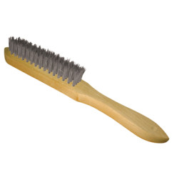 Vente de BROSSE MANUELLE MANCHE BOIS 295x145x25 FIL 0.30 acier droit Leman, numéro 9381 / mn_720.292 à 3,33 €HT soit 3,99 €TTC. 