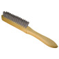 Brosse Manche Bois 295X145X25 Fil 0,35 Acier Dr Manuelle ref 720.292 Leman