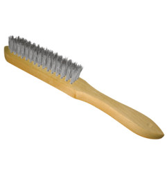 Vente de BROSSE MANUELLE MANCHE BOIS 295X135X35 FIL 0.30 INOX droit Leman, numéro 9382 / mn_720.293 à 5,41 €HT soit 6,49 €TTC. 