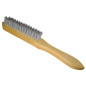 Brosse Manche Bois 295X145X25 Fil 0,30 Inox Dr Manuelle ref 720.293 Leman