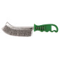 Brosse Demi-Lune 265X140X25 Fil 0.30 Inox Ondule Manuelle ref 740.236 Leman