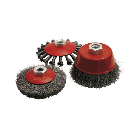 Vente de LOT 3 BROSSES CONIQUE/CUVETTE D.100 M14 FIL acier ondulé/torsadé Leman, numéro 9415 / mn_523.03 à 29,99 €HT soit 35,99 