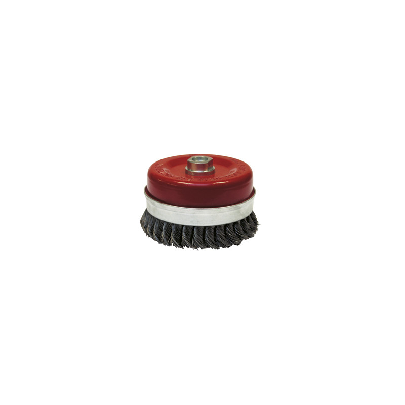 Brosse Conique D.65 M14 Fil 0.50 Acier Torsade  ref 530.065 Leman