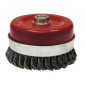 Brosse Conique D.65 M14 Fil 0.50 Acier Torsade  ref 530.065 Leman