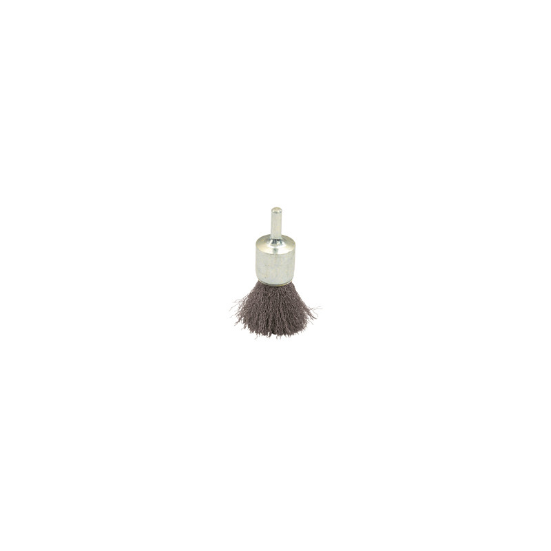 Brosse Pinceau D25 Fil 0.30 Acier Ondule Tige De 6X17 ref 320.025A Leman