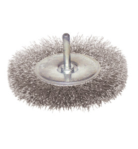 Vente de BROSSE CIRCULAIRE D.75 / TIGE DE 6x30 FIL 0.30 INOX ondulé Leman, numéro 9453 / mn_330.075I à 9,99 €HT soit 11,99 €TTC.