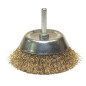 Brosse Conique D50 Fil 0.20 Laiton Ondule Tige De 6X30 ref 610.050 Leman