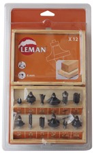 Leman - Coffret 30 Meches de Defonceuse Carbure Assorties Queue 8 Mm