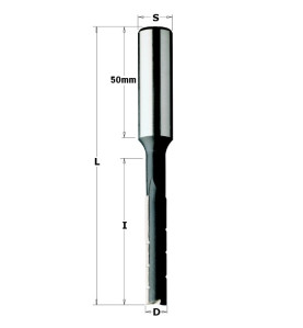 Vente de Mèches à mortaiser à coupe droite avec brise-copeau "pro" - D : 6 - l : 50 - L : 105 - S : 16 - Rotation : DROITE CMT, 