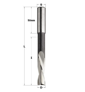 Vente de Mèches à mortaiser à coupes hélicoïdales avec brise-copeau "Pro" - D : 8 - l : 70 - L : 130 - S : 13 - Rotation : DROIT