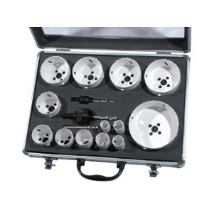 Vente de COFFRET 13 trépans bi-métal D.16 à 102 +2 mandrins +3 forets Leman, numéro 14446 / mn_5013 à 114,99 €HT soit 137,99 €TT