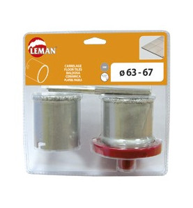 Vente de BLISTER 2 TREPANS concrétion carbure D.63/67 foret+embase Leman, numéro 14475 / mn_2.02006367 à 16,24 €HT soit 19,49 €T