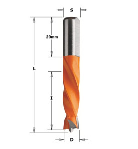 Vente de Mèches pour perceuses multi-broches - D : 8 - l : 30 - L : 55.5 - S : 8x20 - Rotation : GAUCHE CMT, numéro 1966 / cmt_3