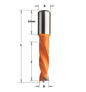 Vente de Mèches pour perceuses multi-broches - 308 - D : 12 - l : 30 - L : 57.5 - S : 10x20 - Rotation : GAUCHE CMT, numéro 2009