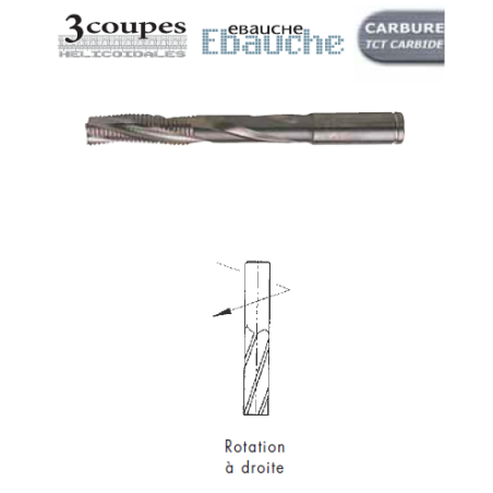 MECHE HM MASSIF DIAM.18X45/95X150 Z3 EBAUCHE  DROITE-POSITIVE