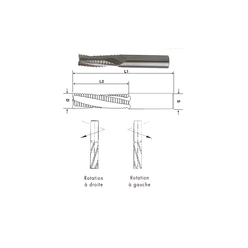 Meche Hm Massif D20X52X100 Z3 Ebauche Droite Neg  ref 7301.2052.00 Leman