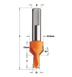 Vente de Mèches pour perceuses multi-broches avec fraisoir - D : 10 - l : 20 - L : 70 - S : 10 - Rotation : GAUCHE CMT, numéro 2