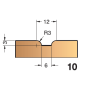 Plaquette Pour P.O 403.1250.00 Profil N° 10  ref 20.1215.10 Leman