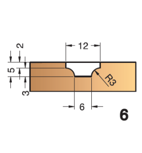 PLAQUETTE POUR P.O 403.1250.00  PROFIL N° 6