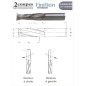 MECHE HM MASSIF DIAM. 5X10X80  Z1  DROITE-POSITIVE POUR ALU