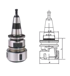 CONE ISO30 COURONNE CRANTEE PORTE PINCE ER40